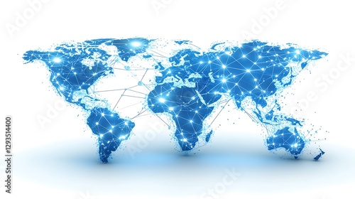Global Network Connections Map
