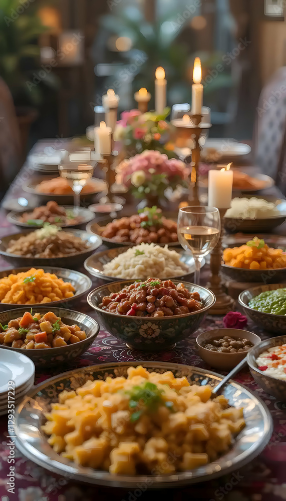 A Lavish Candlelit Buffet: A Feast for the Senses A Lavish Candlelit Buffet: A Feast for the Senses