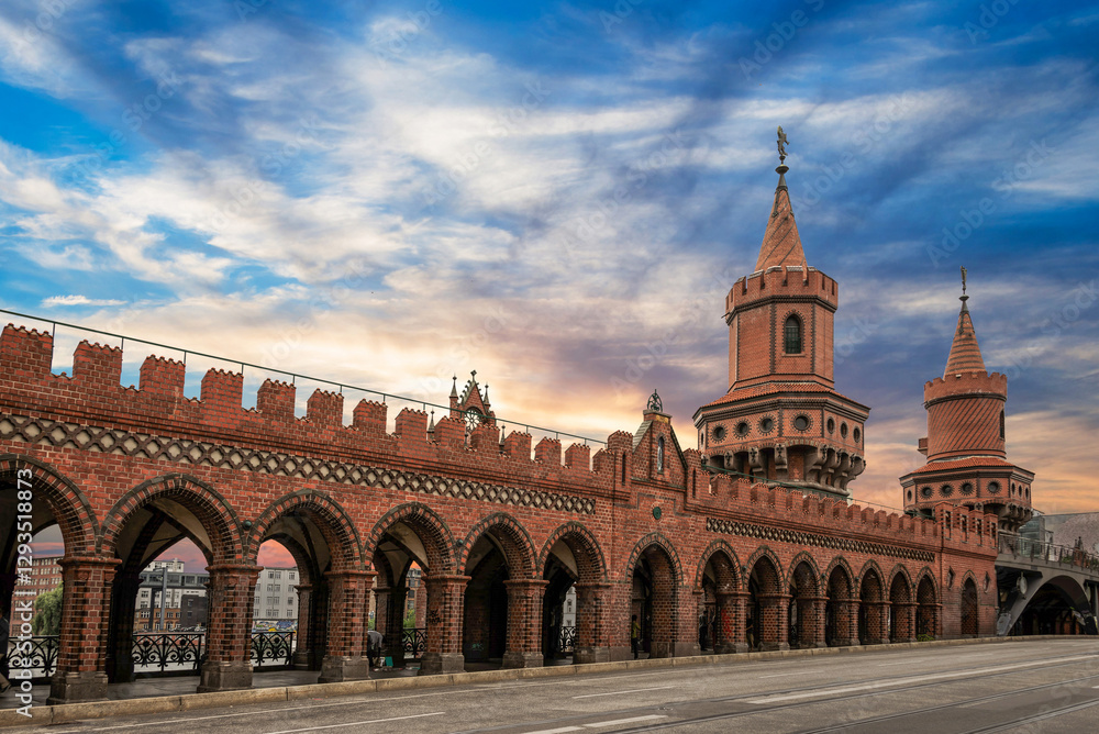 Oberbaum bridge (Oberbaumbrücke) in Berlin, Germany