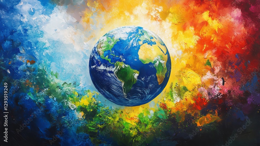 Naklejka premium colorful eco friendly environment concept