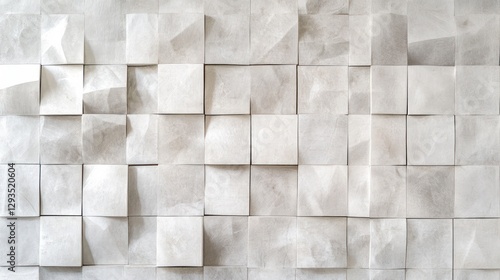 Wallpaper Mural White stone cube wall texture background Torontodigital.ca