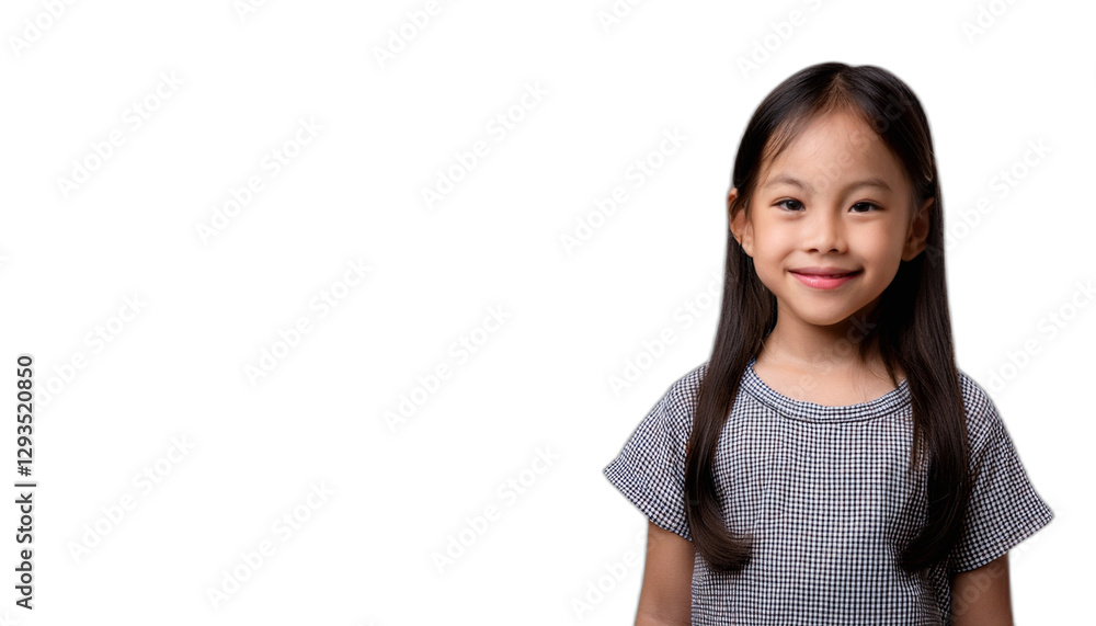 Portrait of a smiling Asian little girl with a happy expression Portrait of a smiling Asian little girl with a happy expression
