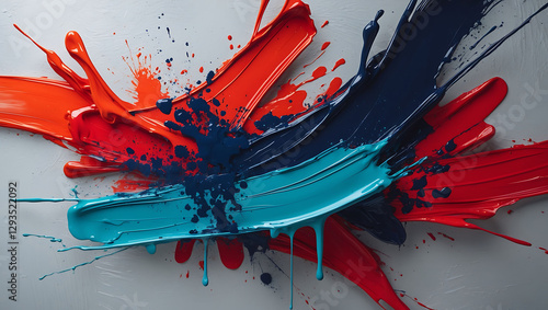 Wallpaper Mural Expressive abstract brushstrokes Torontodigital.ca