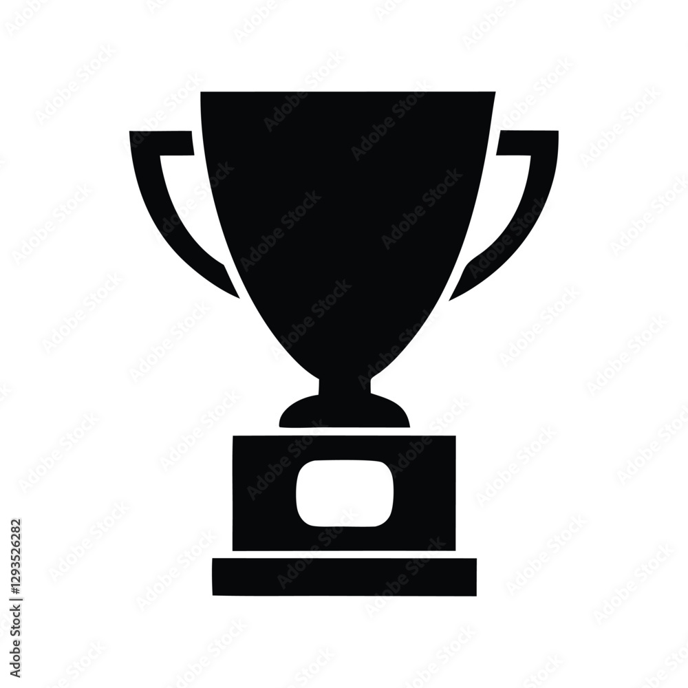 black and white trophy cup isolated on white background symbolizing achievement and victory black and white trophy cup isolated on white background symbolizing achievement and victory