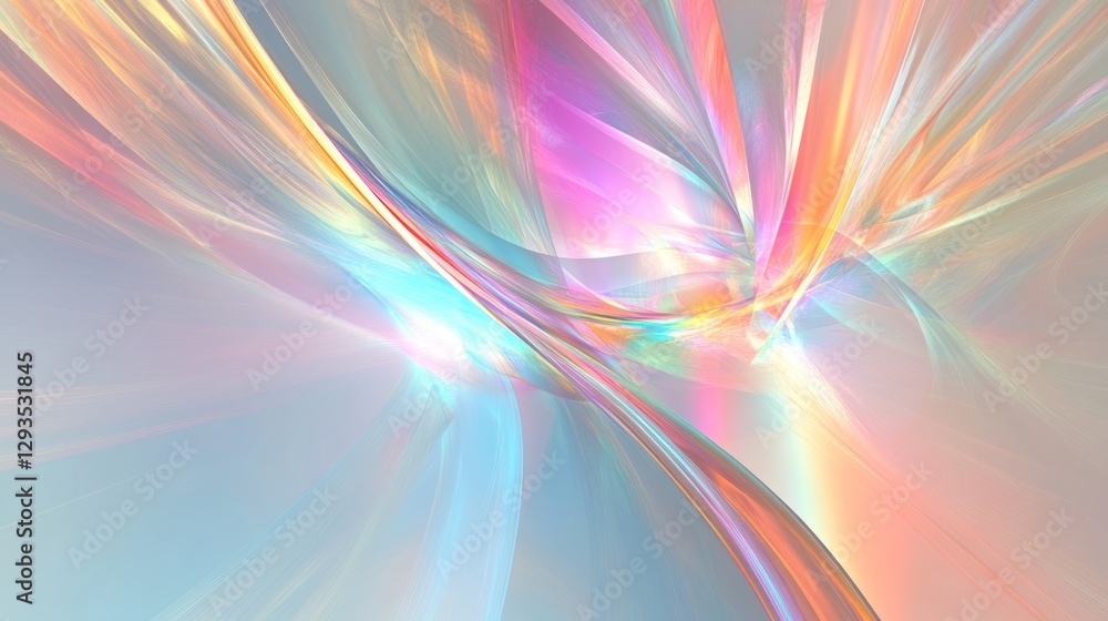 Fototapeta premium Abstract light streaks, pastel colors, glowing background, design element