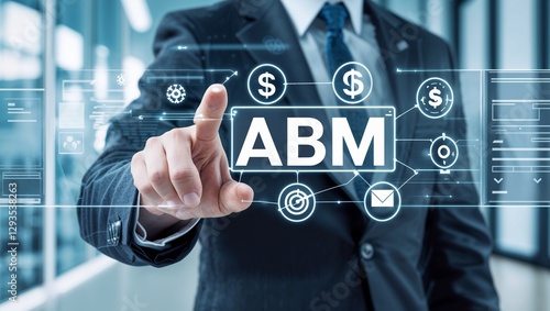 Account-Based Marketing ABM Concept with Business Icons photo