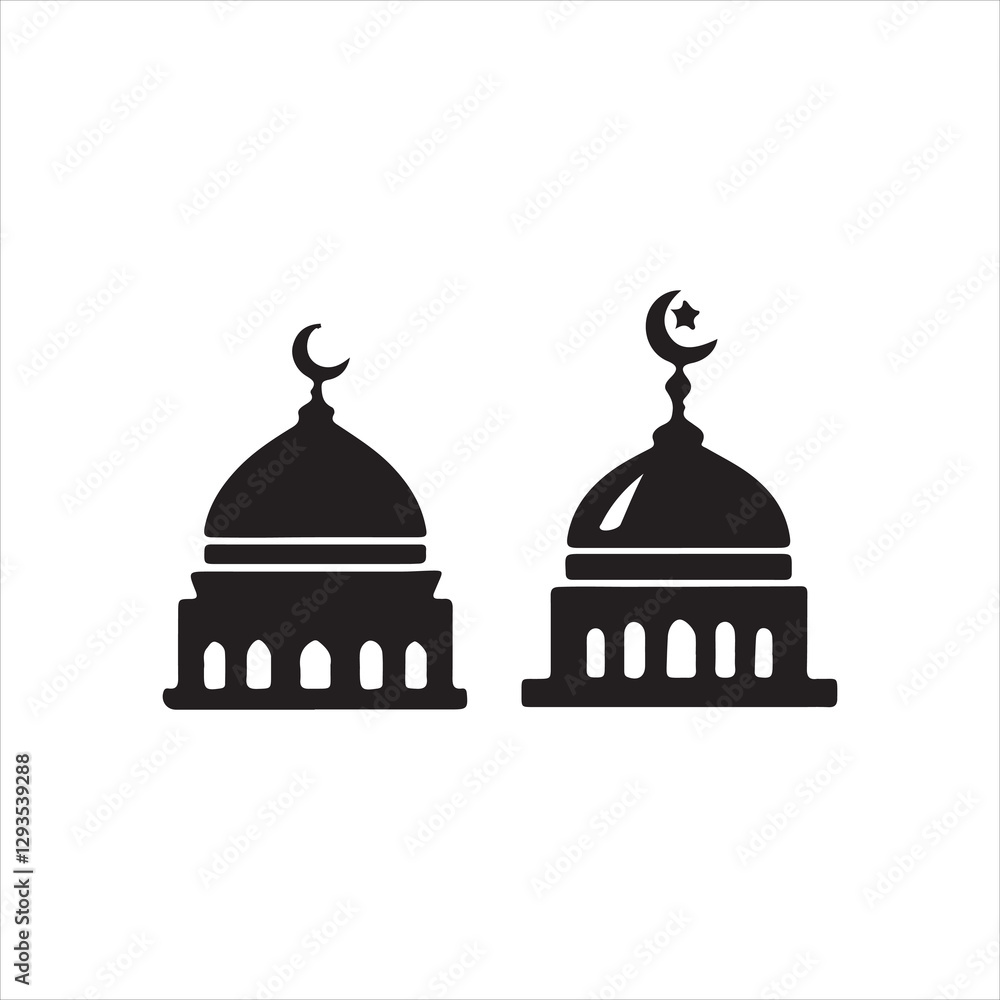 Obraz premium taj mahal vector illustration