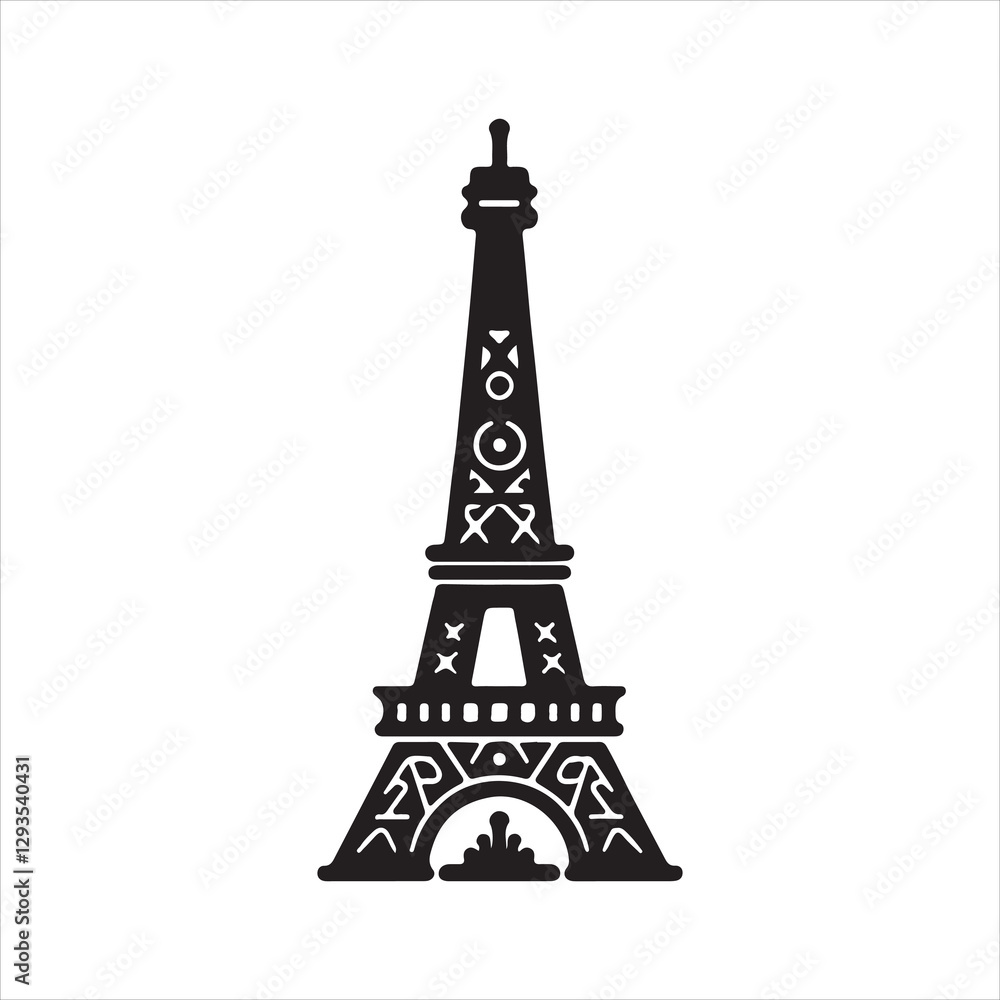 Obraz premium eiffel tower vector illustration