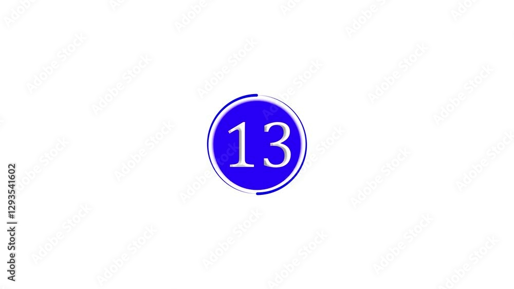 Countdown animation from 20 to 0 sec, counter timer 20 second in 4k. On transparent background with alpha channel. Hollywood movie countdown going from 20 to 0. Countdown animation from 20 to 0 sec, counter timer 20 second in 4k. On transparent background with alpha channel. Hollywood movie countdown going from 20 to 0.