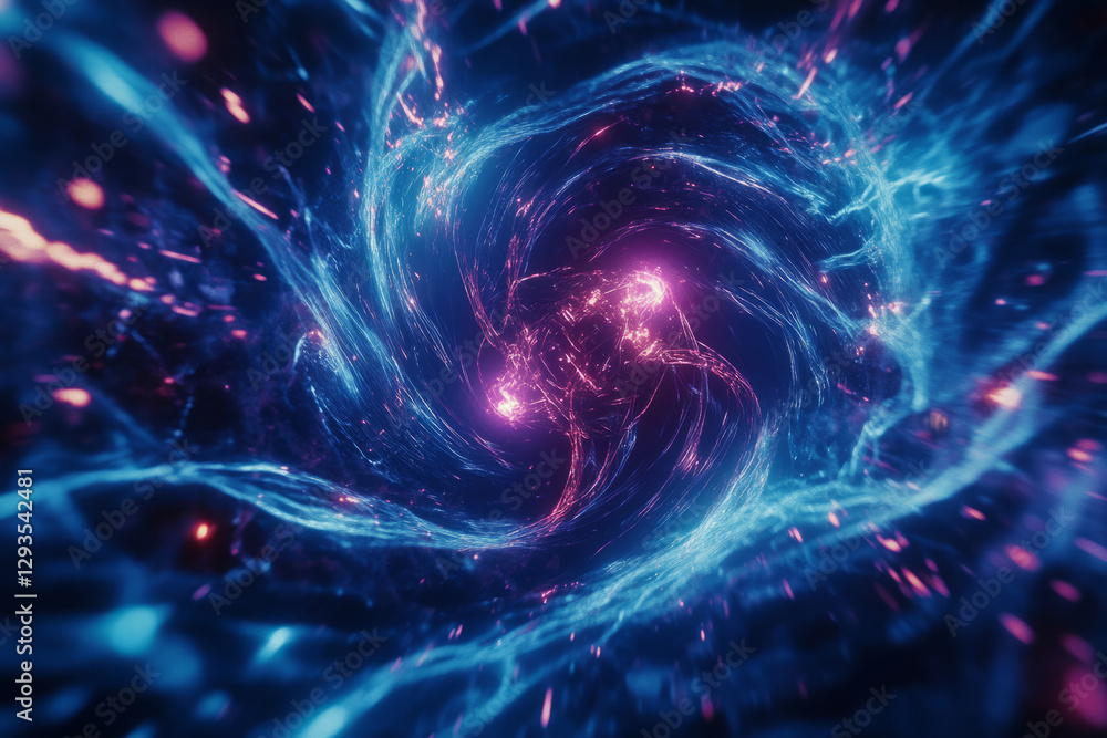 A swirling mass of neon-lit cybernetic energy, forming an abstract futuristic AI-driven neural network. The high-tech futuristic background represents artificial intelligence, machine learning, and A swirling mass of neon-lit cybernetic energy, forming an abstract futuristic AI-driven neural network. The high-tech futuristic background represents artificial intelligence, machine learning, and