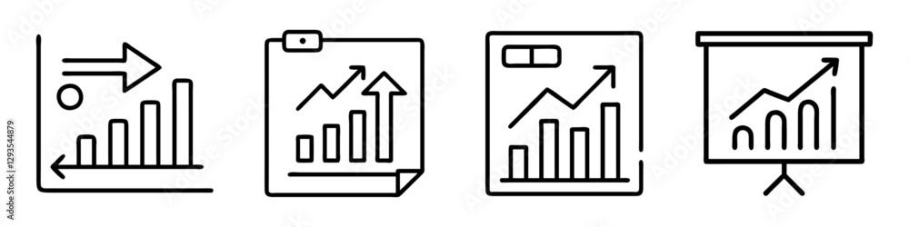 progress chart icon, progress chart line art - simple line art of progress chart, perfect for progress chart logos and icons progress chart icon, progress chart line art - simple line art of progress chart, perfect for progress chart logos and icons