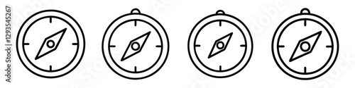 Free Download compass direction icon, compass direction line art - simple line art of compass direction, perfect for compass direction logos and icons - GFXLoad