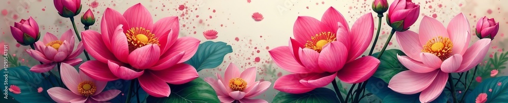 Colorful peony and lotus blossom tattoo flash, traditional, peony Colorful peony and lotus blossom tattoo flash, traditional, peony