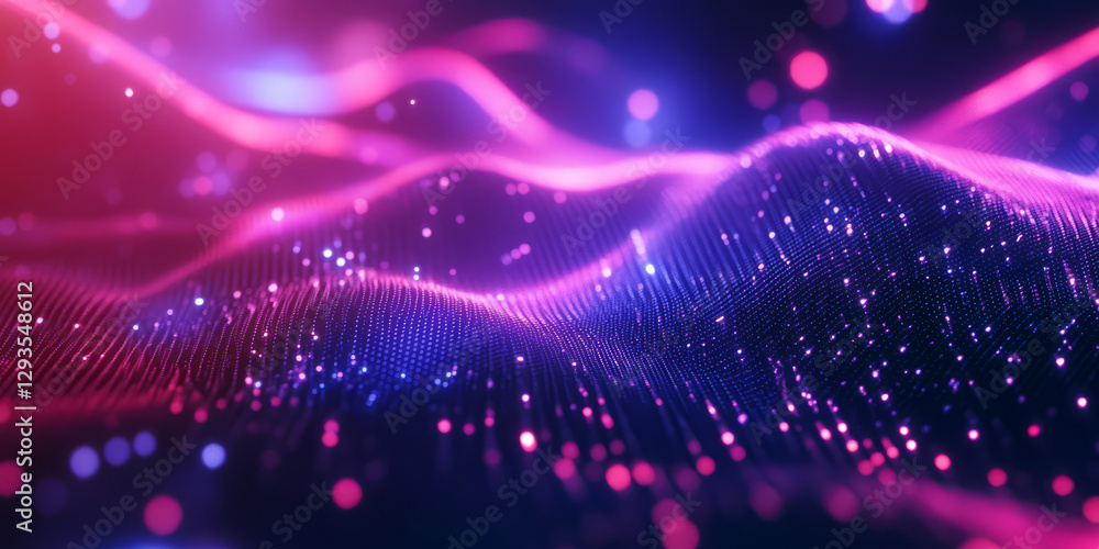 A high-tech abstract background with softly diffused neon glows, dynamically expanding across a cybernetic holographic surface. The futuristic interplay of radiant light and seamless fluid motion A high-tech abstract background with softly diffused neon glows, dynamically expanding across a cybernetic holographic surface. The futuristic interplay of radiant light and seamless fluid motion