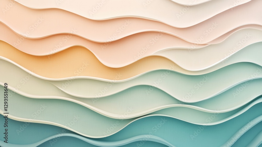 Obraz premium Captivating wave pattern featuring rhythmic curves and flowing lines evoking the graceful movement of water