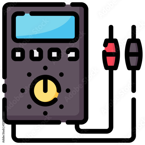multimeter vector filled outline icon