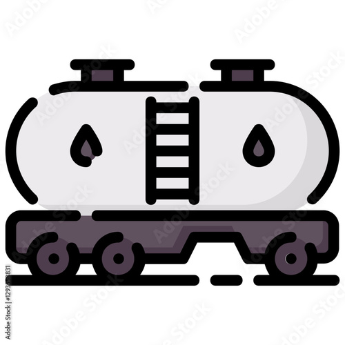 oil tanker vector filled outline icon