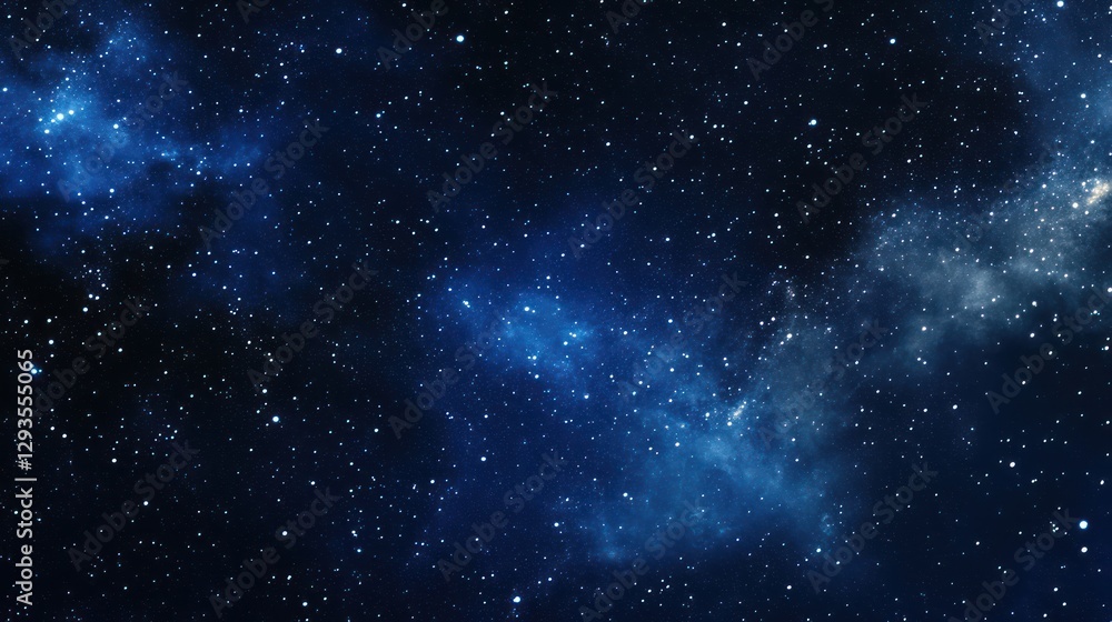 Naklejka premium Cosmic Nebula, Starry Night Sky, Deep Space Background, Galaxy