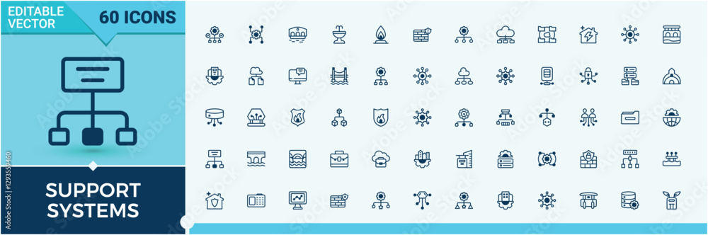 Support Systems simple icon. Icons engineering, construction, road, way, bus and more. Perfect for logos and infographic. Editable vector outline and solid icons. Support Systems simple icon. Icons engineering, construction, road, way, bus and more. Perfect for logos and infographic. Editable vector outline and solid icons.