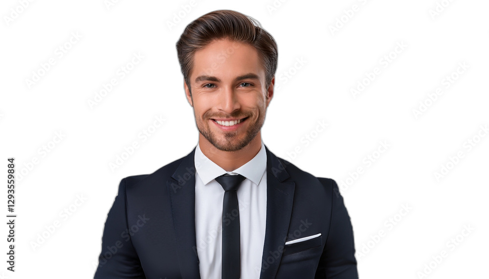 Portrait of a smiling businessman isolated on transparent background Portrait of a smiling businessman isolated on transparent background