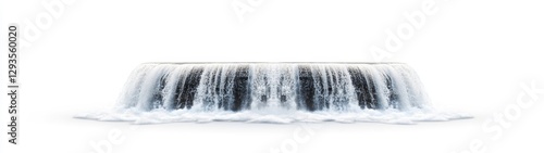 Majestic Waterfall Cascading Over a Cliff into Clear Pool Below