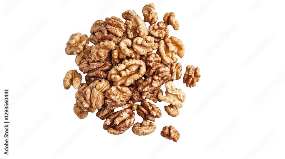 Pile of Shelled Walnuts on a Transparent Background, PNG Pile of Shelled Walnuts on a Transparent Background, PNG