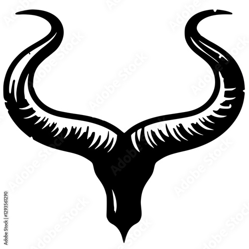 Sheep horn logo silhouette