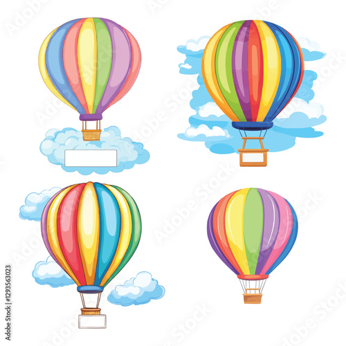 colorful hot air balloons