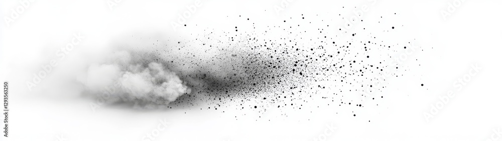 Abstract Smoke and Dust Explosion on White Background Abstract Smoke and Dust Explosion on White Background