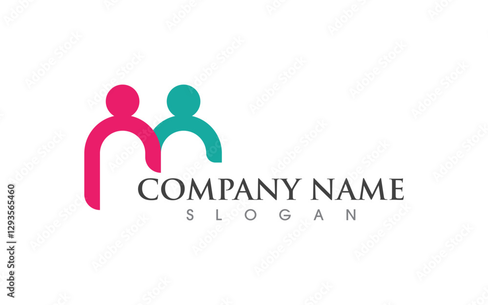 Safe care social community Logo design template Safe care social community Logo design template