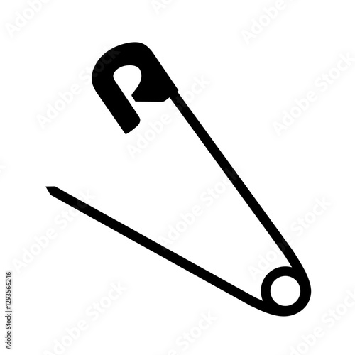 safety pin icon vector with simple design. pin icon