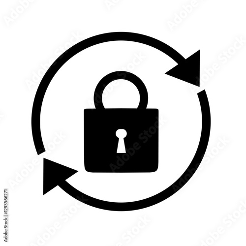 password reset icon vector on white background. password refresh icon