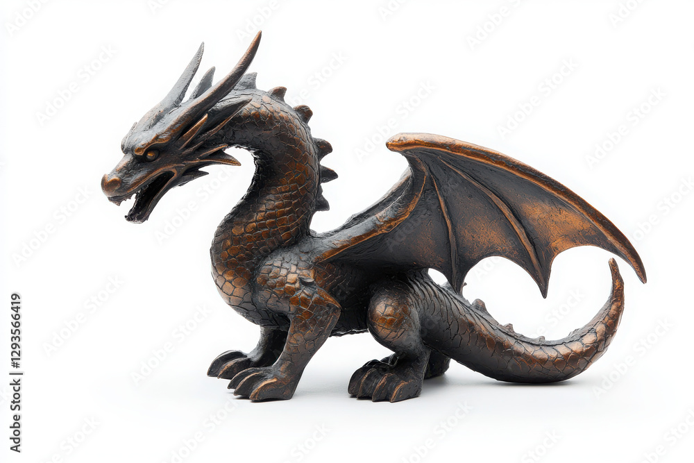 Dragon symbol in bold design isolated on white background Dragon symbol in bold design isolated on white background