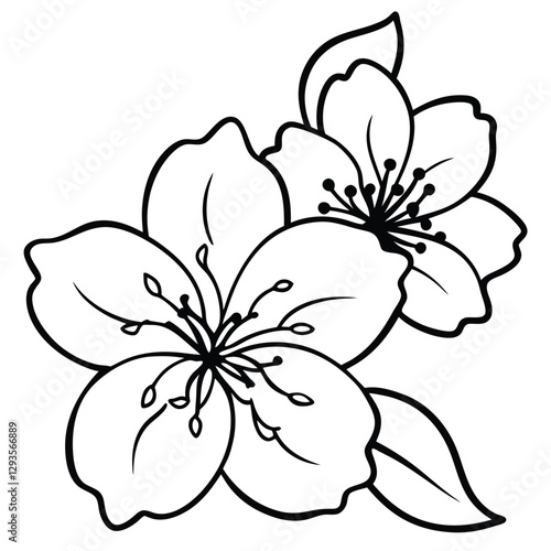 Japaness cheery bloosom vector illustration