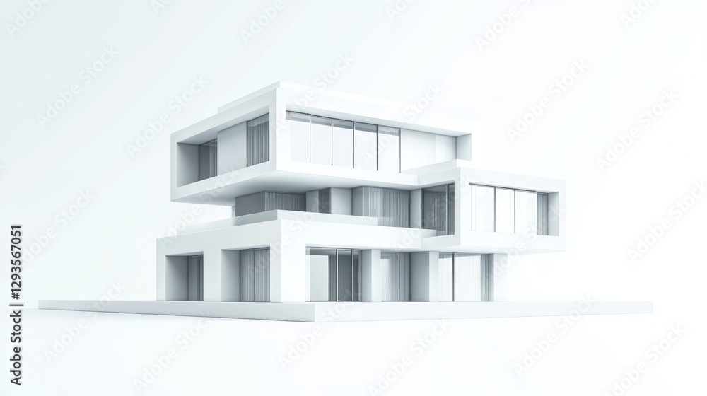 Modern Architecture House Exterior 3D Model Modern Architecture House Exterior 3D Model