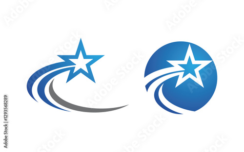 Star Fast speed Illustration logo design