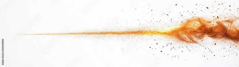 Dynamic Burst of Orange Powder with Sparkling Particles in Motion Dynamic Burst of Orange Powder with Sparkling Particles in Motion