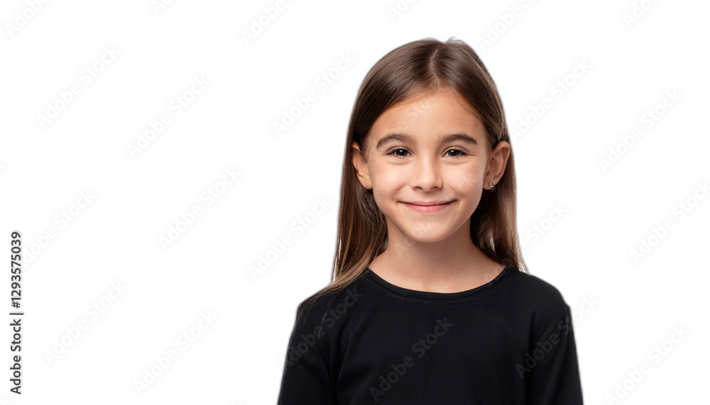 Portrait of a smiling child wearing black long sleeve t-shirt Portrait of a smiling child wearing black long sleeve t-shirt
