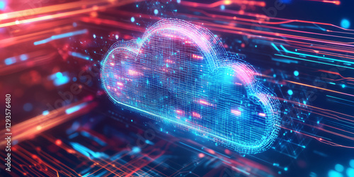 A glowing futuristic deep learning data cloud, surrounded by swirling cybernetic energy trails, pulsating holographic storage nodes, and intricate quantum computing pathways. The high-tech abstract