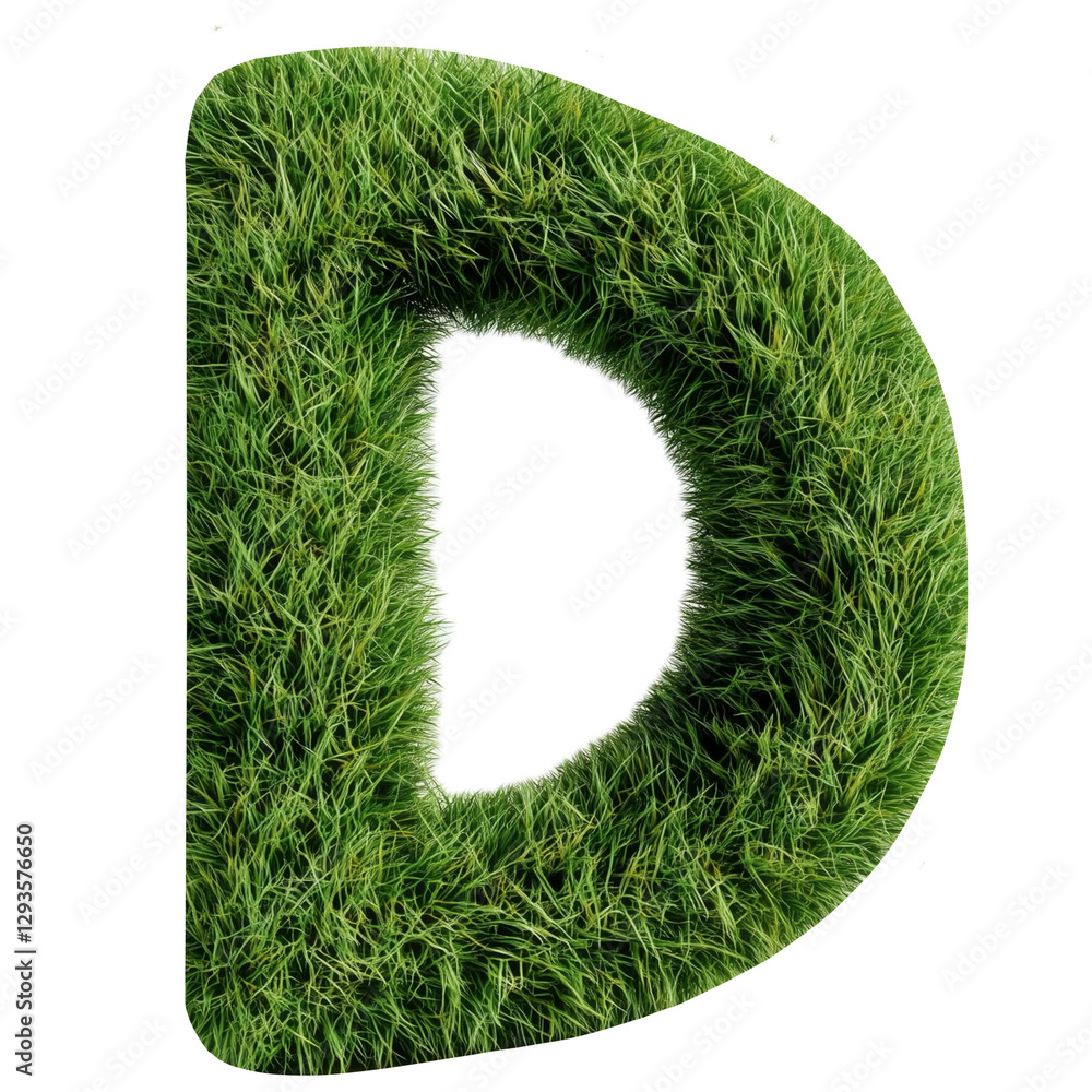 grass font letter D grass font letter D