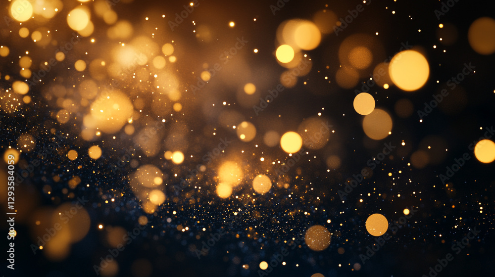 Abstract gold glitter background with sparkling lights festive bokeh shimmering dust texture for Abstract gold glitter background with sparkling lights festive bokeh shimmering dust texture for