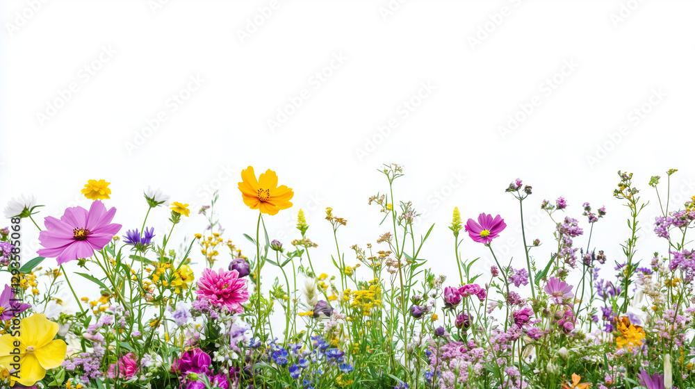 Fototapeta premium spring flowers border