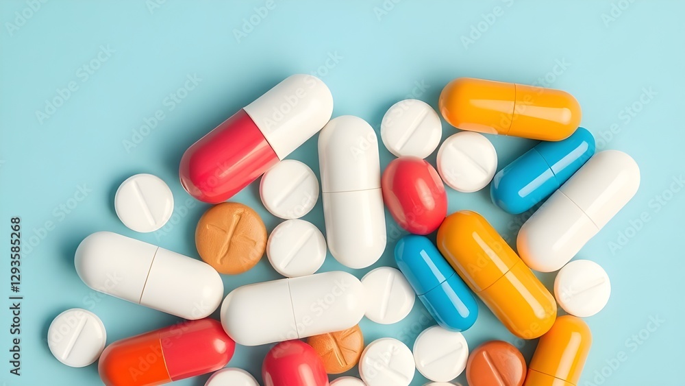 pills. solid background pills. solid background