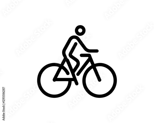 cyclist silhouette vector
