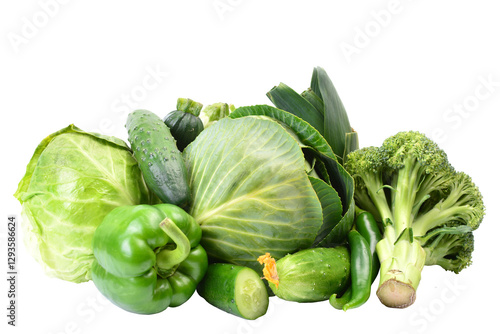 Obraz na płótnie fresh green vegetables isolated w salonie