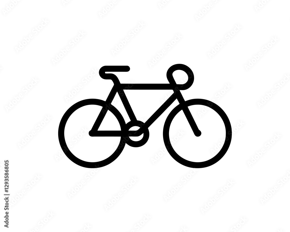 Bicycle icon vector logo template. Line art Bicycle logo design icon symbol vector illustration. Bicycle sign Bicycle icon vector logo template. Line art Bicycle logo design icon symbol vector illustration. Bicycle sign