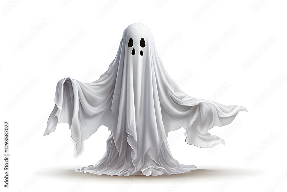 vector illustration of a scary ghost vector illustration of a scary ghost