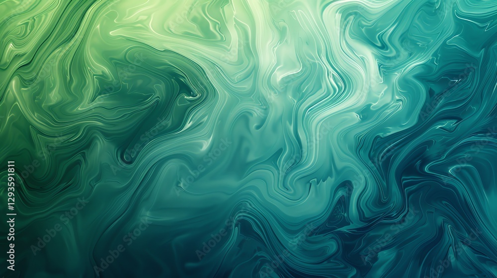 Abstract, swirling green and blue liquid texture. Abstract, swirling green and blue liquid texture.