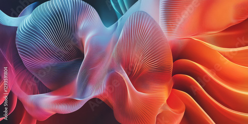 A visually immersive abstract background with pulsating radial light waves, emanating from a glowing center. The futuristic neon gradients create a hypnotic cyber-inspired aesthetic, blending digital