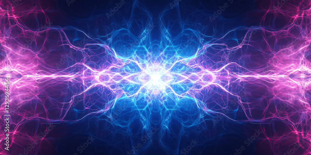 A visually dynamic abstract background featuring radiant energy circuits forming an intricate cyber grid. The glowing pathways pulsate with vibrant electric blue and magenta hues, seamlessly blending A visually dynamic abstract background featuring radiant energy circuits forming an intricate cyber grid. The glowing pathways pulsate with vibrant electric blue and magenta hues, seamlessly blending